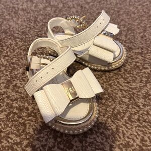 River Island Girls' White and Cream Sandals